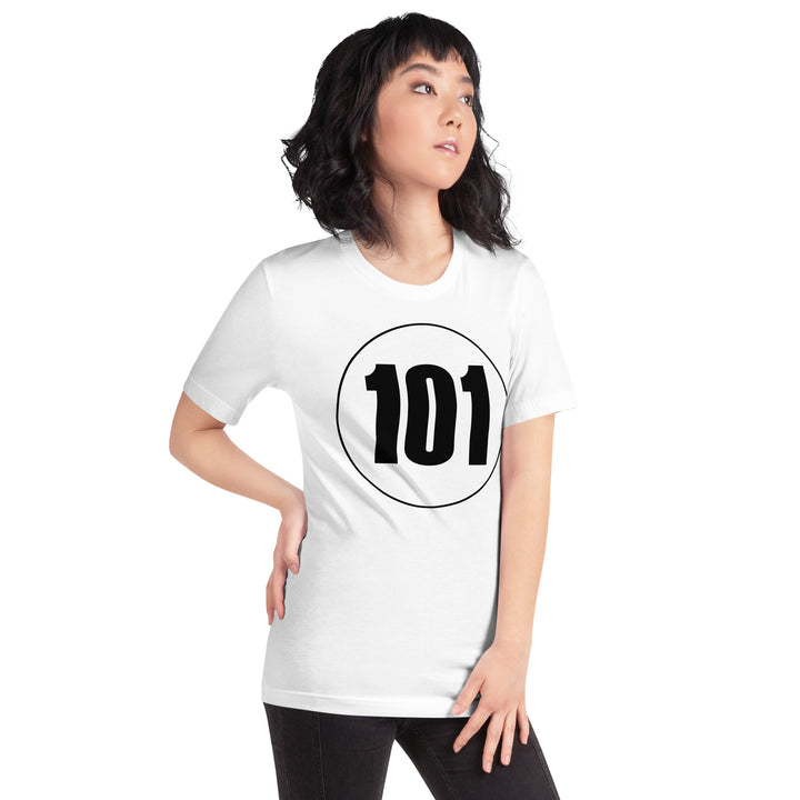 Unisex t-shirt: Black on White 101