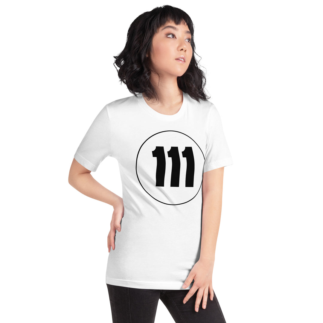 Unisex t-shirt: Black on White 111