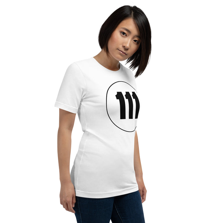 Unisex t-shirt: Black on White 111