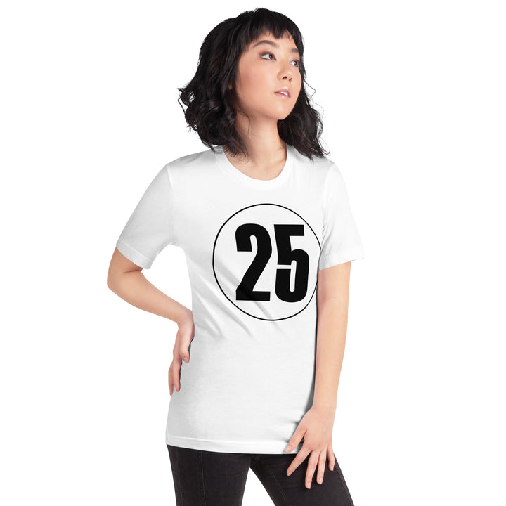 Unisex t-shirt: Black on White 25