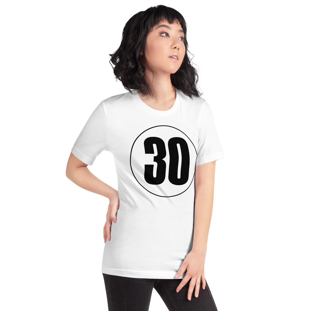 Unisex t-shirt: Black on White 30