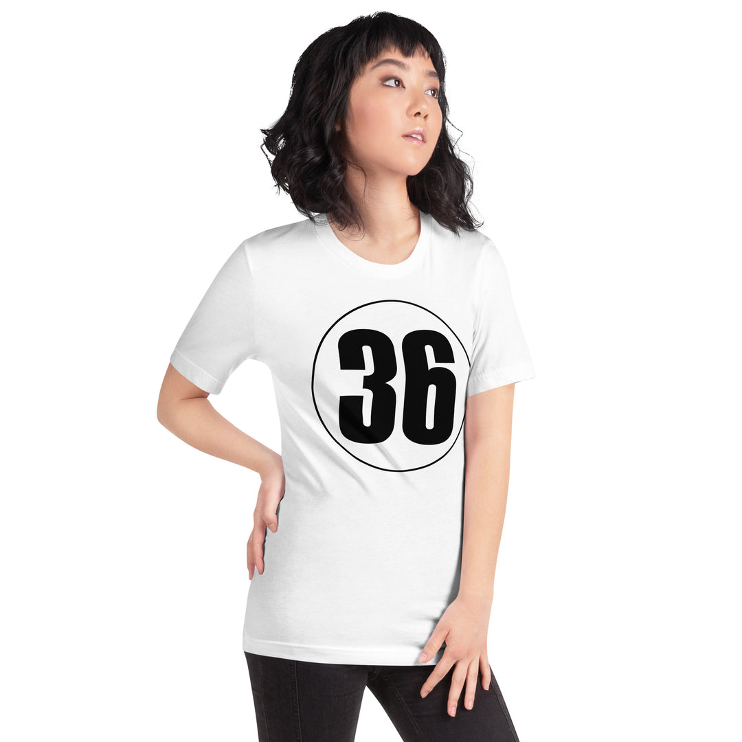 Unisex t-shirt: Black on White 36