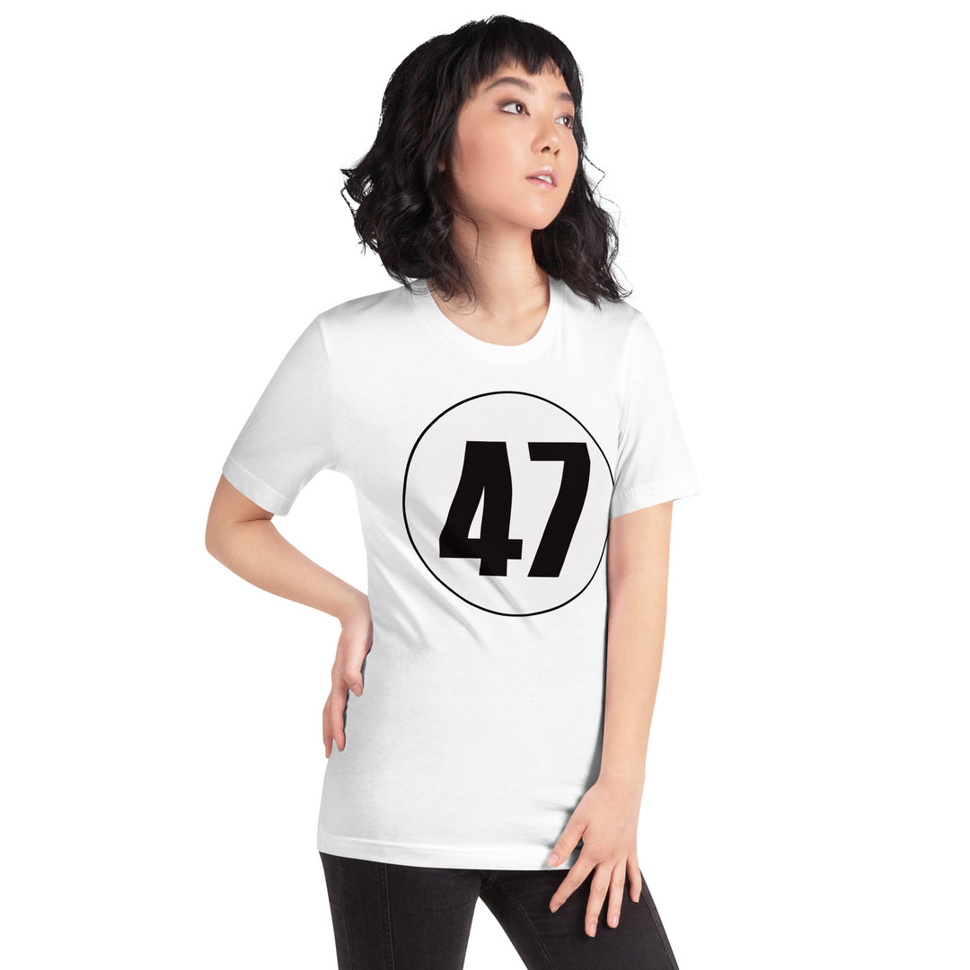 Unisex t-shirt: Black on White 47