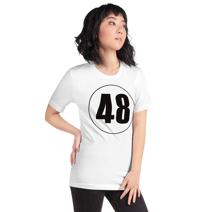 Unisex t-shirt: Black on White 48