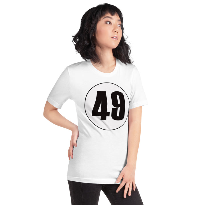 Unisex t-shirt: Black on White 49