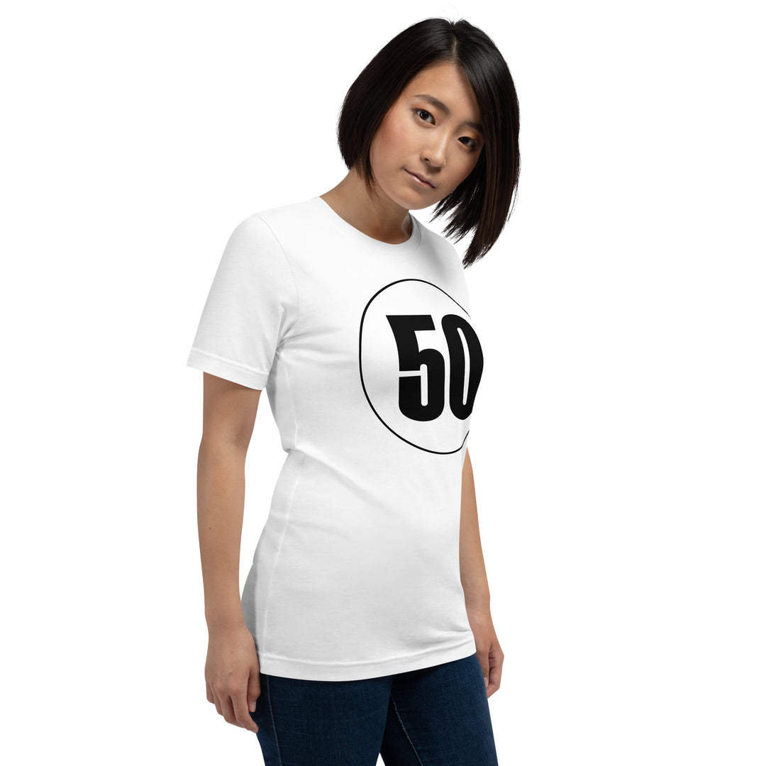 Unisex t-shirt: Black on White 50