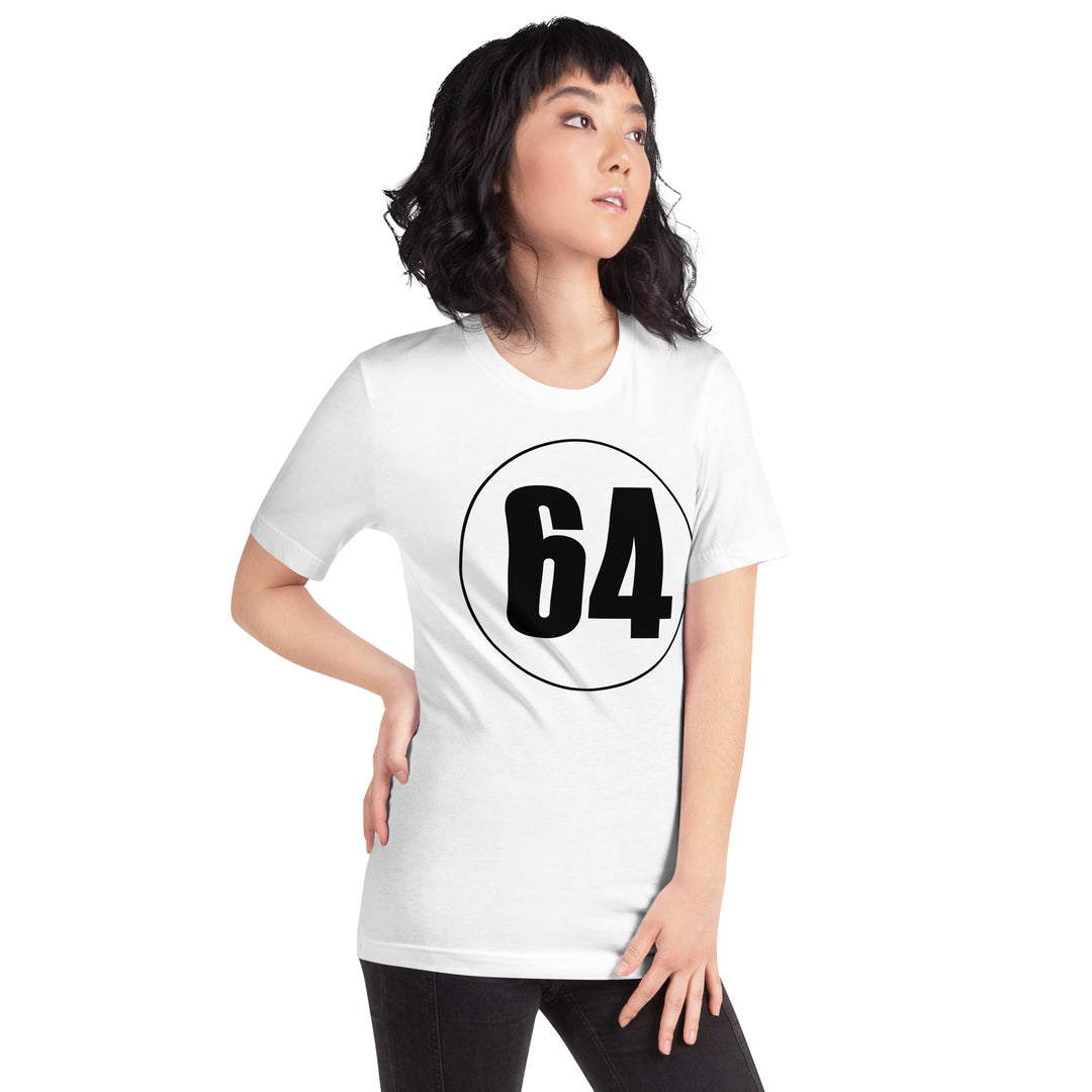 Unisex t-shirt: Black on White 64