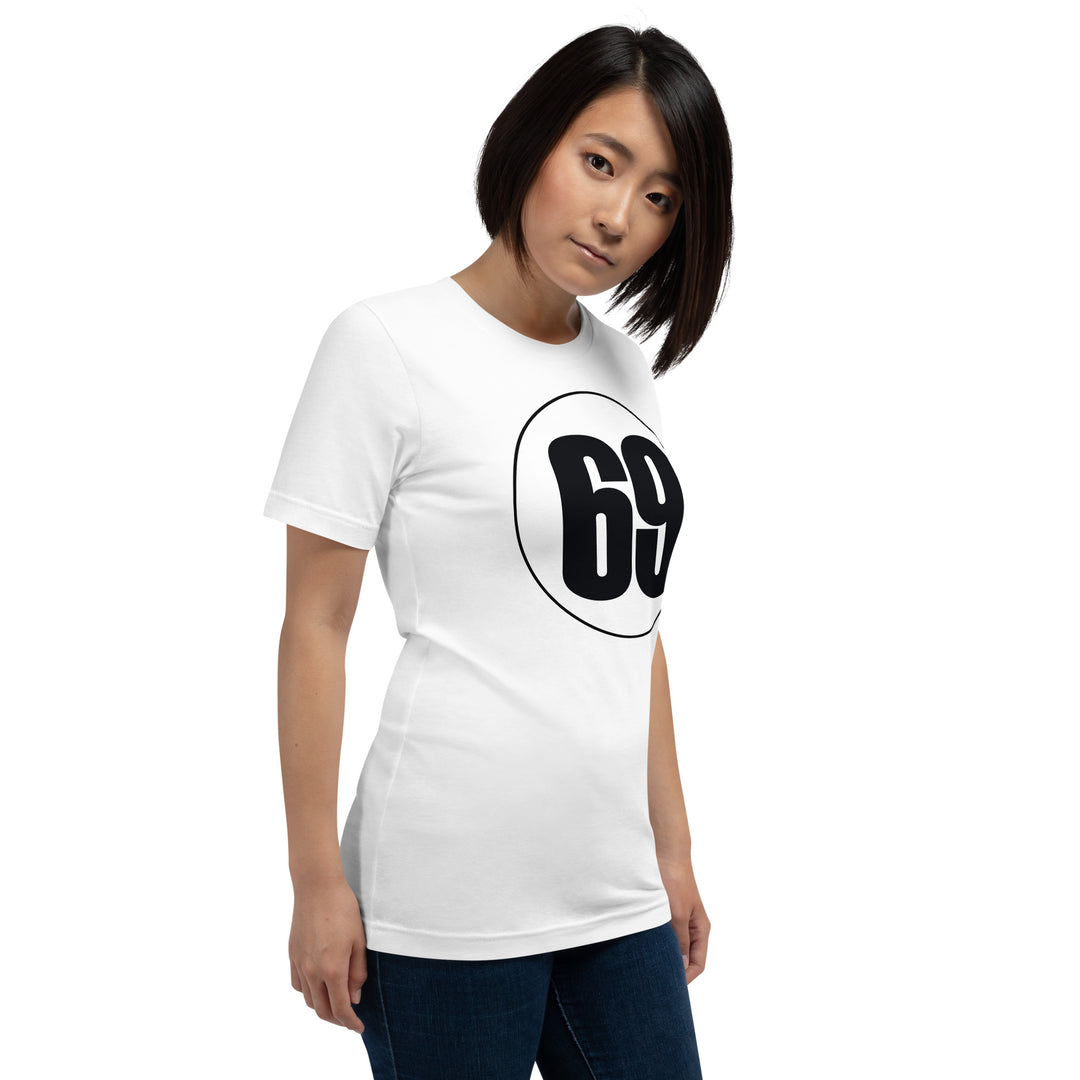 Unisex t-shirt: Black on White 69