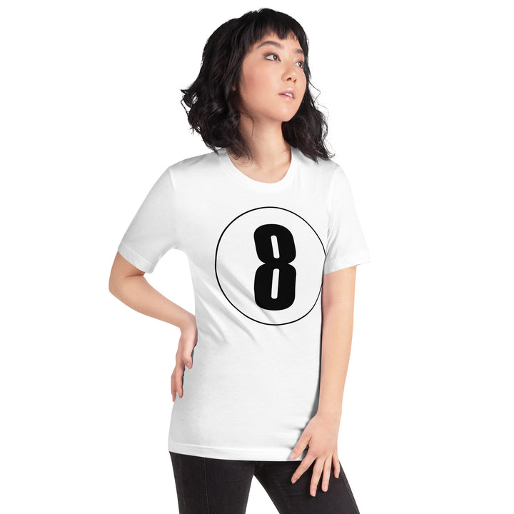 Unisex t-shirt: Black on White 8