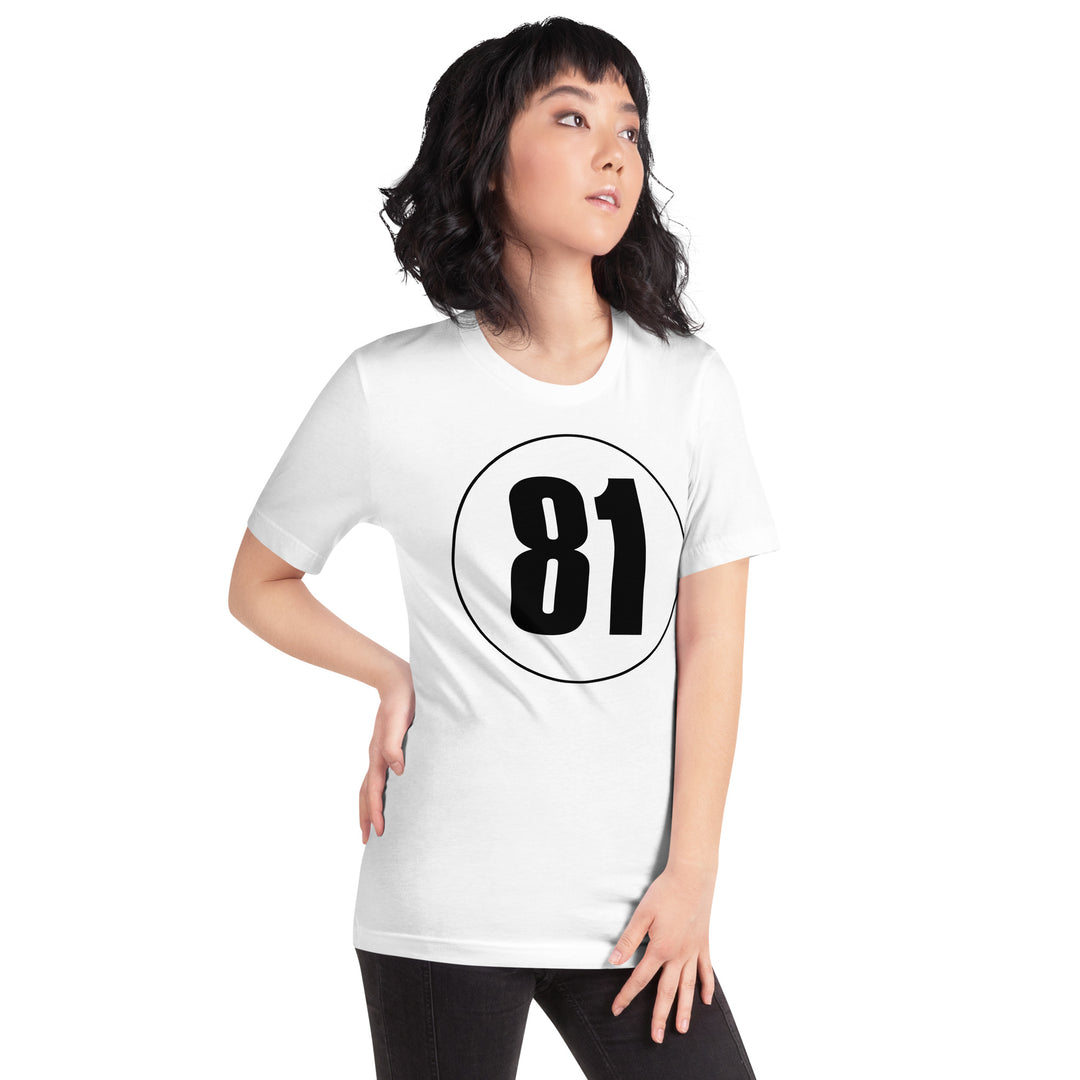 Unisex t-shirt: Black on White 81