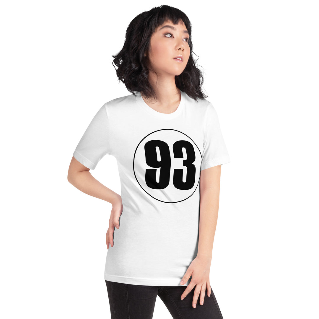 Unisex t-shirt: Black on White 93