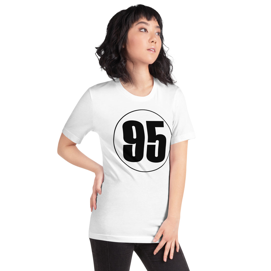 Unisex t-shirt: Black on White 95