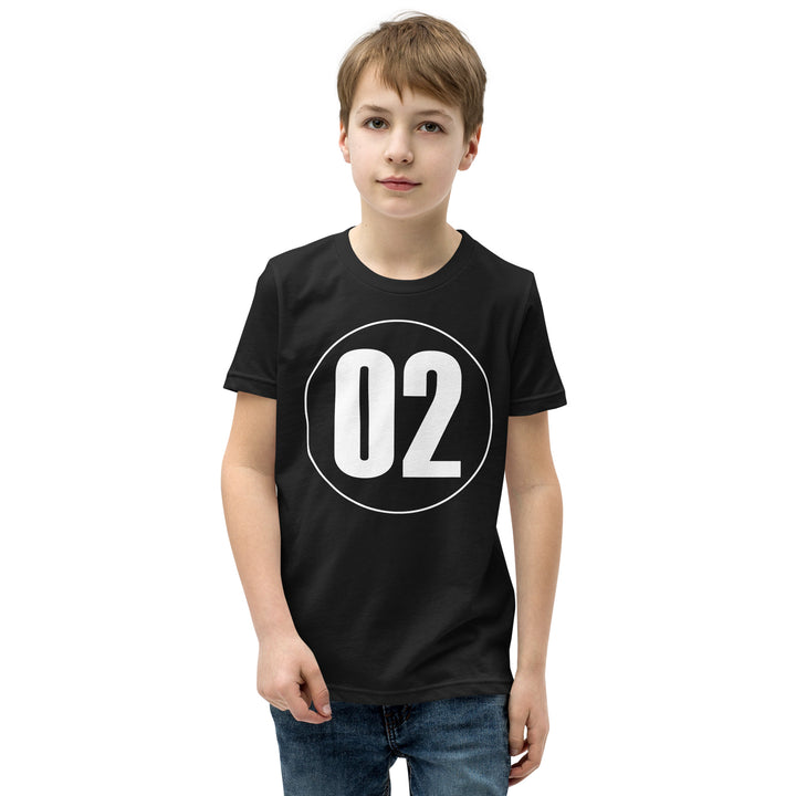 Youth Short Sleeve T-Shirt: White on Black 02