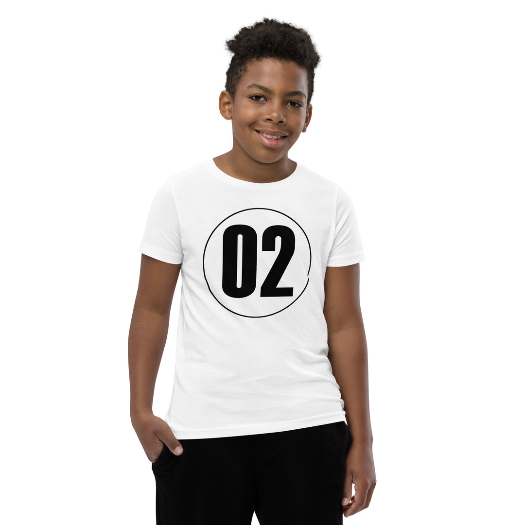 Youth Short Sleeve T-Shirt: Black on White 02