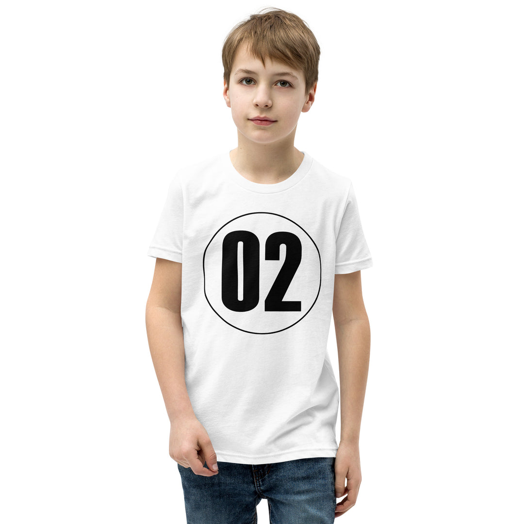 Youth Short Sleeve T-Shirt: Black on White 02