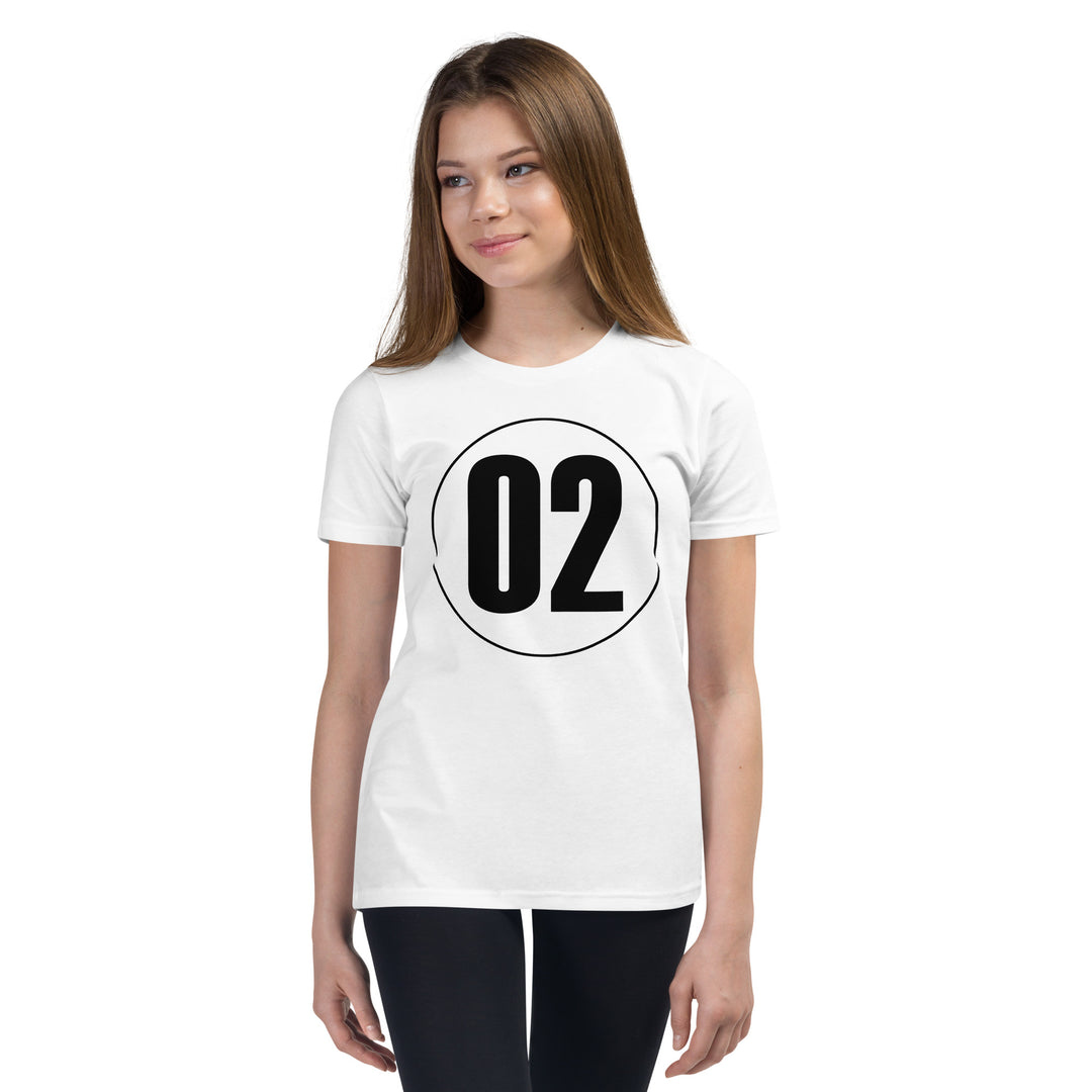 Youth Short Sleeve T-Shirt: Black on White 02