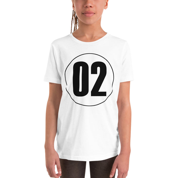 Youth Short Sleeve T-Shirt: Black on White 02