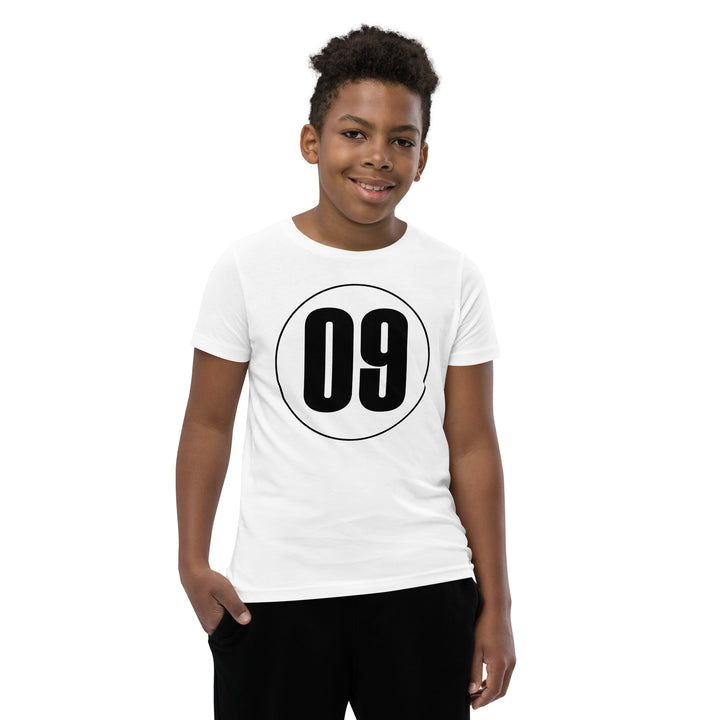 Youth Short Sleeve T-Shirt: Black on White 09