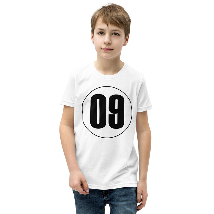 Youth Short Sleeve T-Shirt: Black on White 09