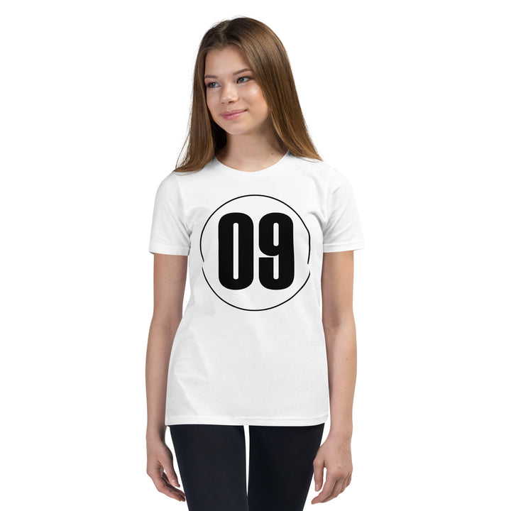 Youth Short Sleeve T-Shirt: Black on White 09