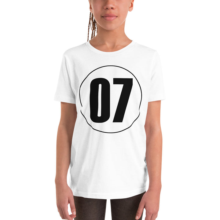 Youth Short Sleeve T-Shirt: Black on White 07