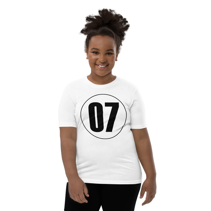 Youth Short Sleeve T-Shirt: Black on White 07