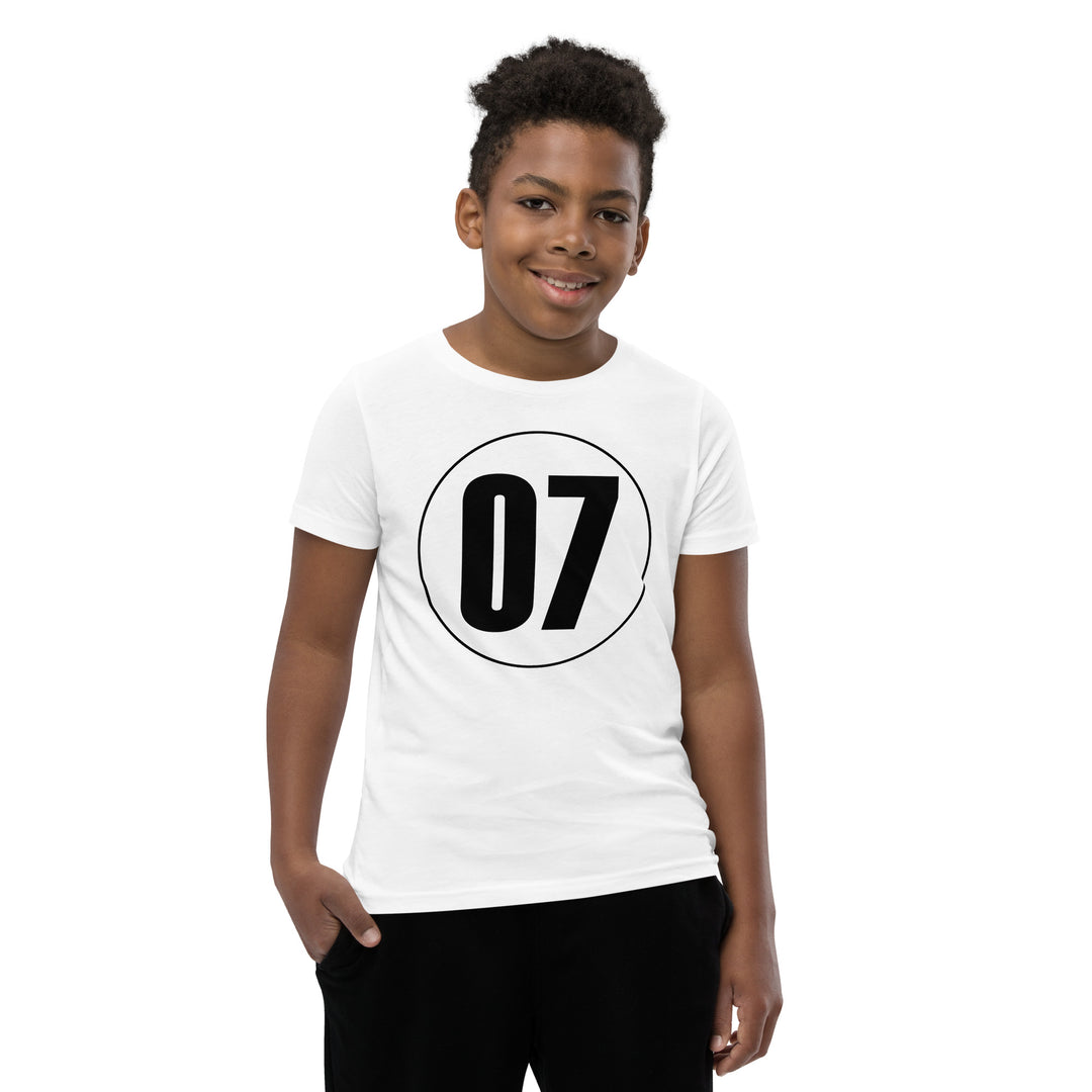 Youth Short Sleeve T-Shirt: Black on White 07