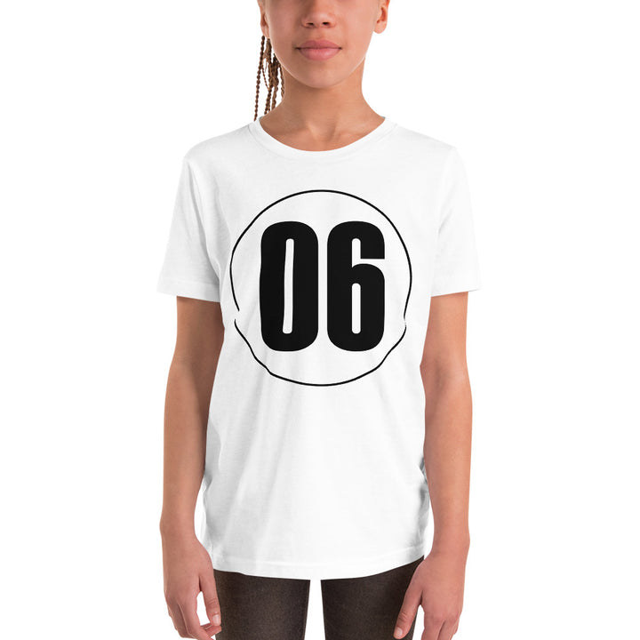 Youth Short Sleeve T-Shirt: Black on White 06