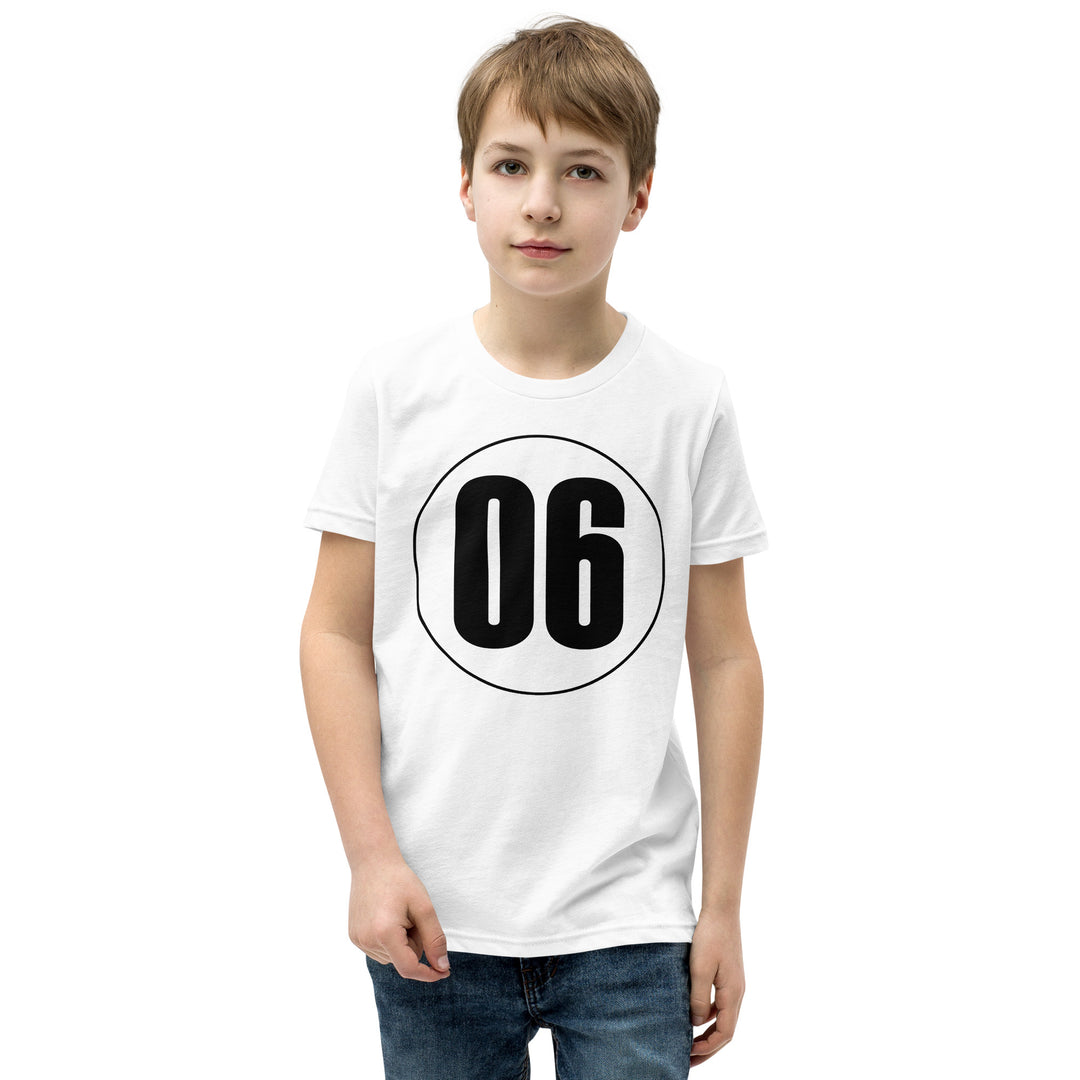 Youth Short Sleeve T-Shirt: Black on White 06