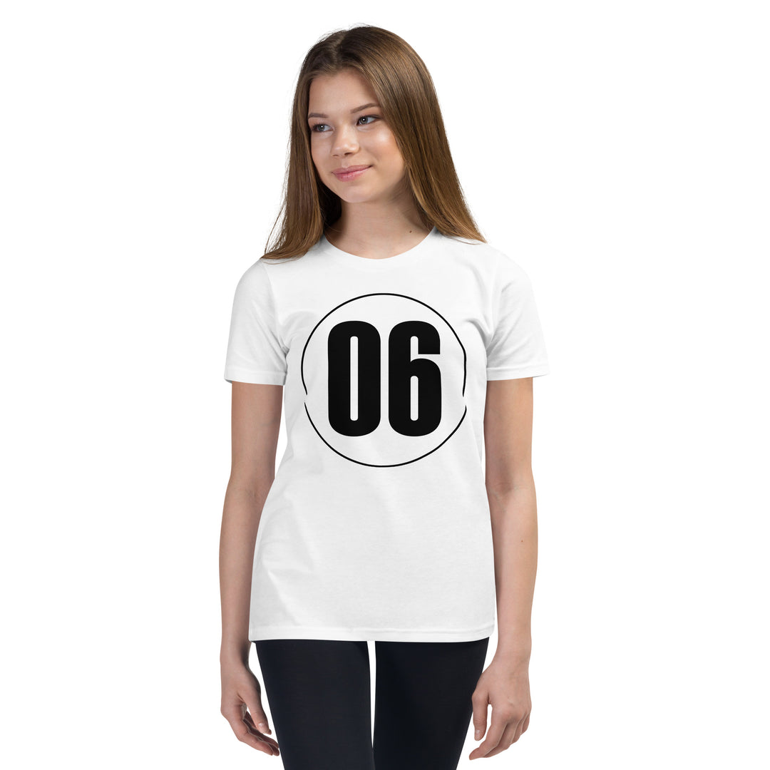 Youth Short Sleeve T-Shirt: Black on White 06