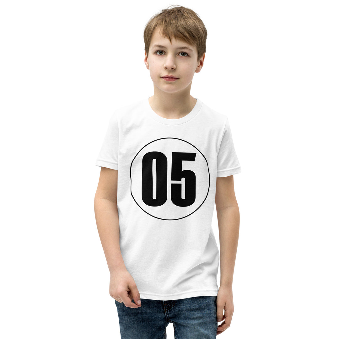 Youth Short Sleeve T-Shirt: Black on White 05