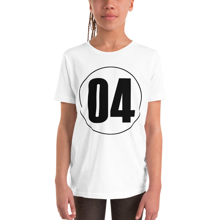 Youth Short Sleeve T-Shirt: Black on White 04