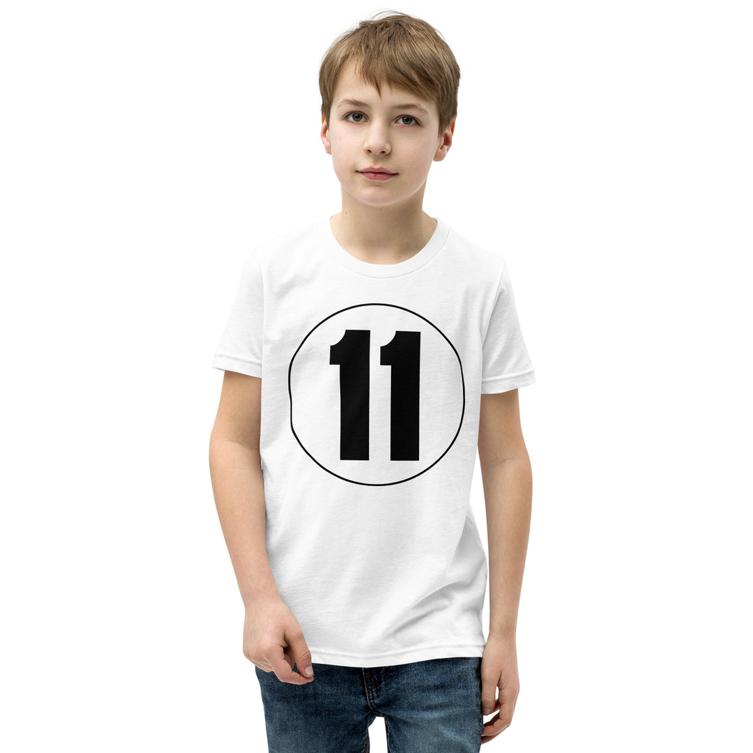 Youth Short Sleeve T-Shirt: Black on White 11