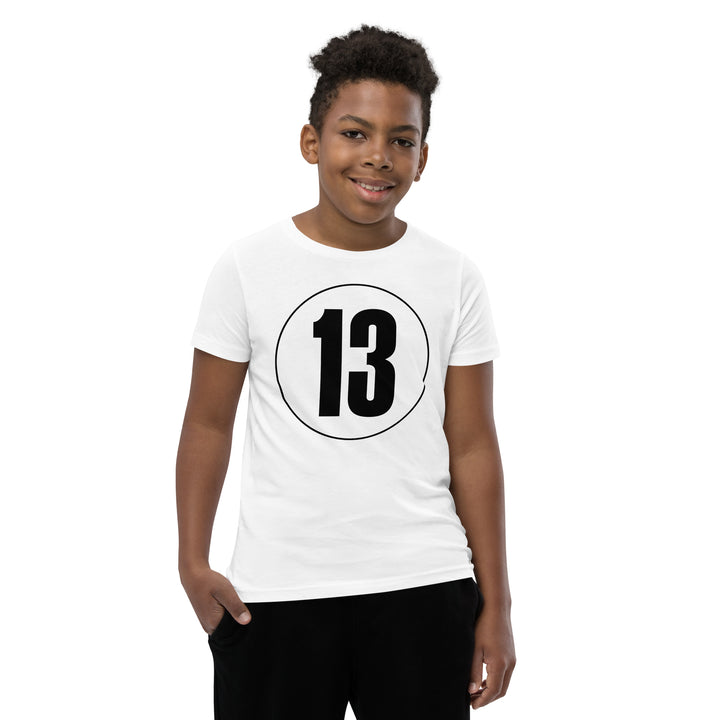 Youth Short Sleeve T-Shirt: Black on White 13