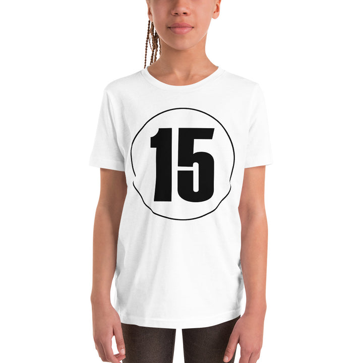 Youth Short Sleeve T-Shirt: Black on White 15