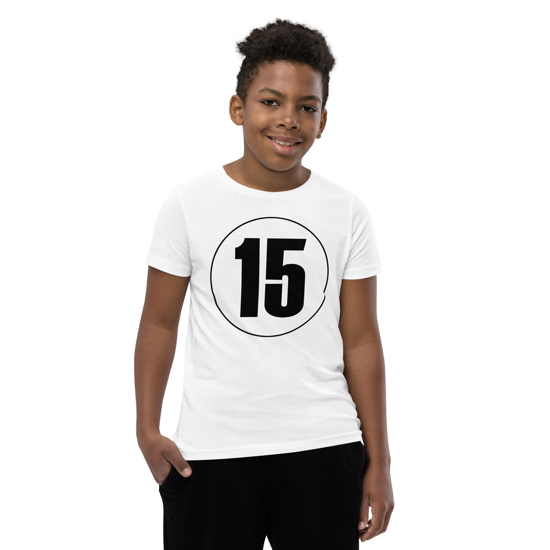 Youth Short Sleeve T-Shirt: Black on White 15