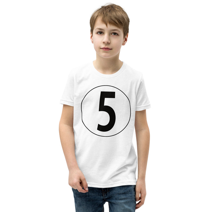 Youth Short Sleeve T-Shirt: Black on White 5