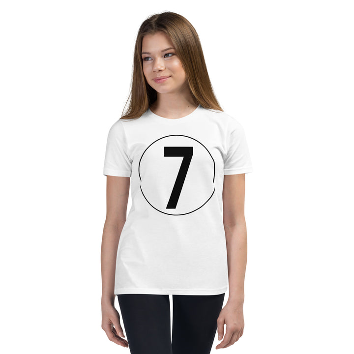 Youth Short Sleeve T-Shirt: Black on White 7