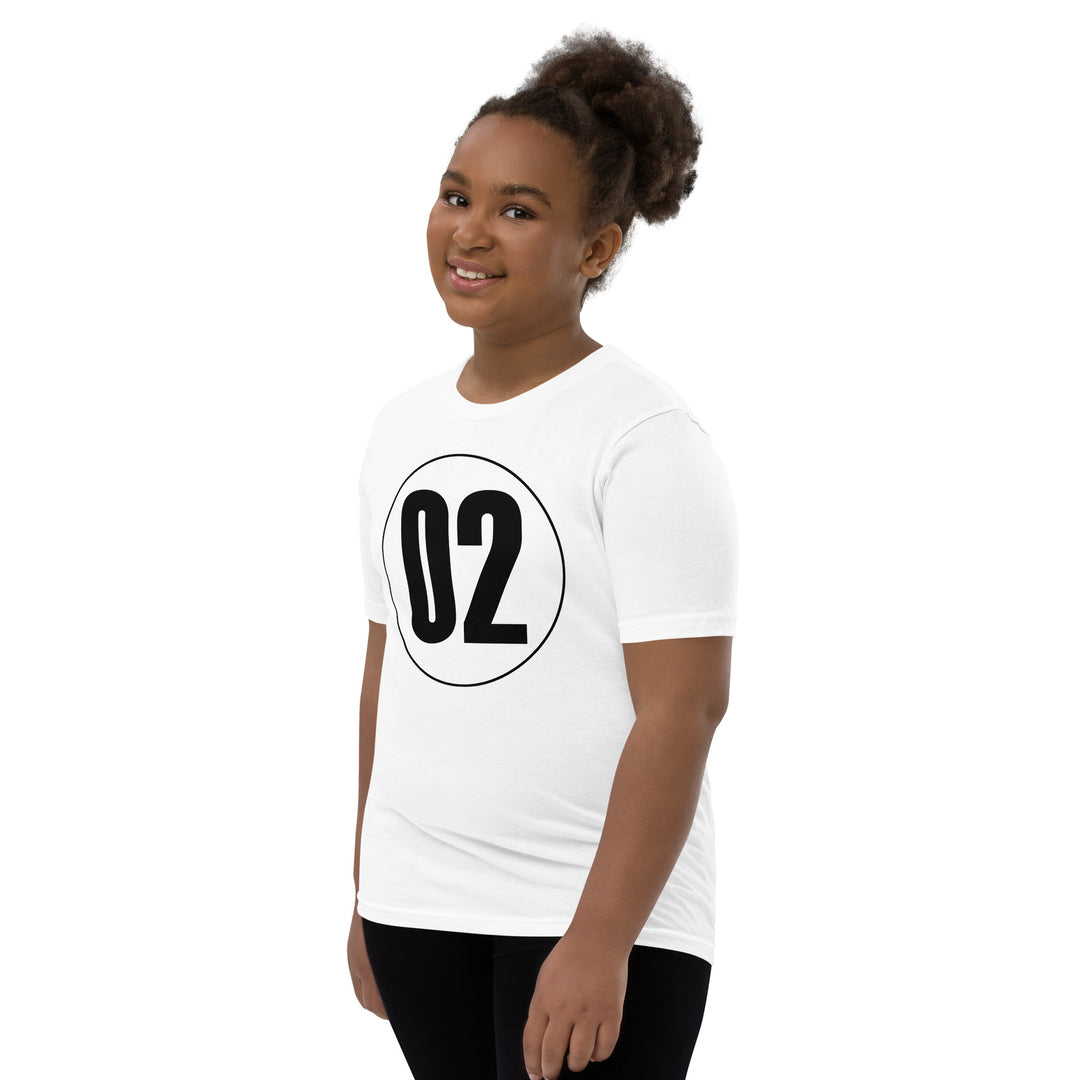 Youth Short Sleeve T-Shirt: Black on White 02