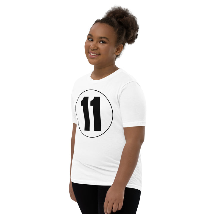 Youth Short Sleeve T-Shirt: Black on White 11