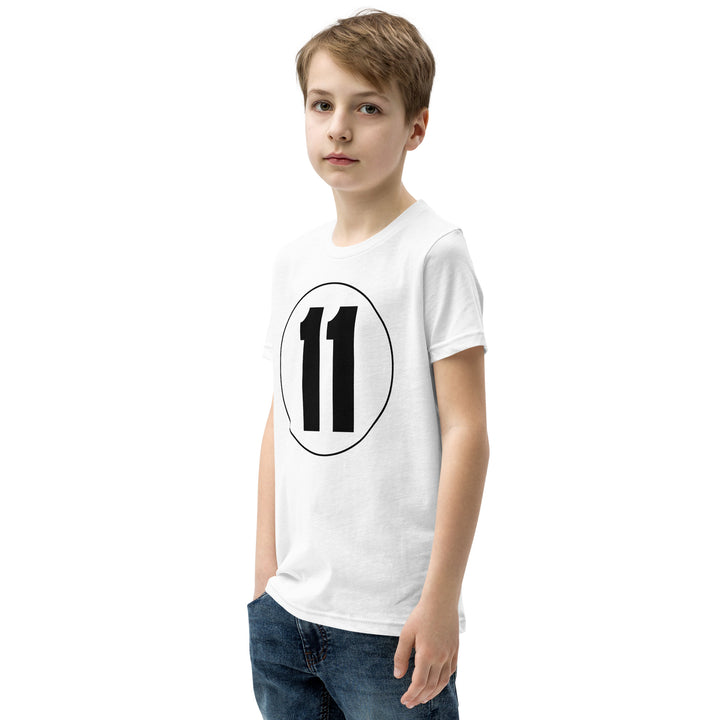 Youth Short Sleeve T-Shirt: Black on White 11