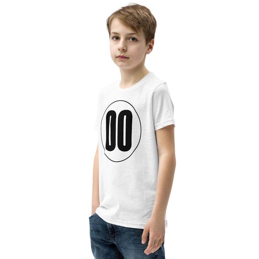 Youth Short Sleeve T-Shirt: Black on White 00