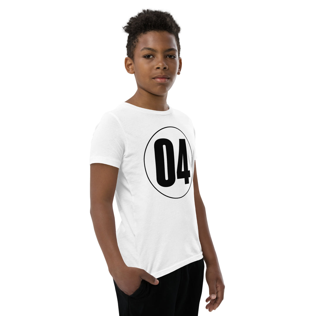 Youth Short Sleeve T-Shirt: Black on White 04